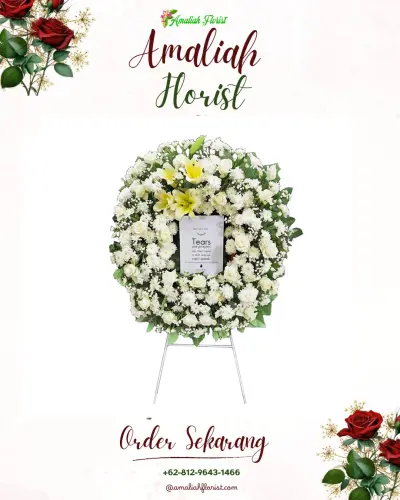 Krans Bunga Duka Cita di Kutisari
